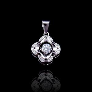 China Dancing AAA CZ Pendant Flower Clover Special Japanese Style 925 Silver Jewelry supplier