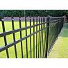 China 1.8 X 2.4m Wrought Iron Look Fence Black Powder Coated Galvanized Bar wholesale