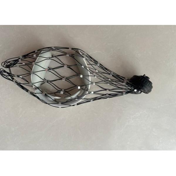 Stainless Steel Wire Rope Mesh with 25mm*25mm Mesh Size PVC Coated and Knotted Connecting Way for Security Applications