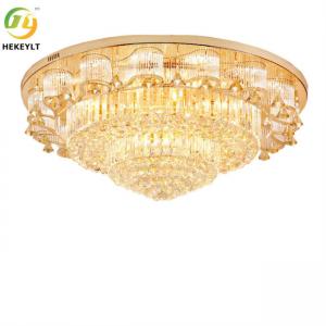 Classic Luxury Gold Modern Led Crystal Ceiling Lamp E14 Bulb Base