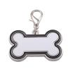 Etiquetas de perros de hueso de sublimación con inserciones en blanco de metal de aluminio