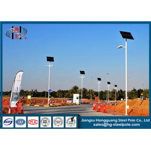 China 6m Multi Functional Q235 Conical Solar Powered Light Pole with Solar Panel supplier