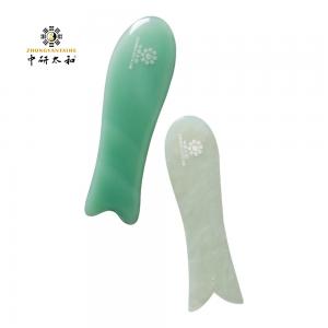 China Fish Shaped Natural Gua Sha Scraping Massage Tool Jade supplier