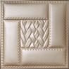 China Fire Resistant 3D Wall Decor Panels , Carved Faux Leather Wall Tiles wholesale