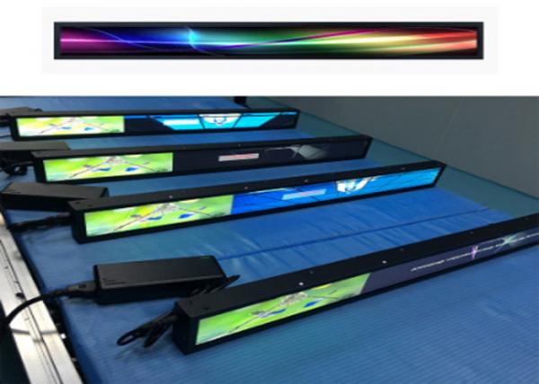 Anti Glare LCD Advertising Display Ultra Wide Stretched Bar Digital Signage 32.5