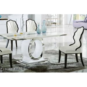 China luxury modern rectangle marble dining room table furniture supplier