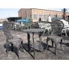 China Aluminum Cast Iron Table And Chairs / Powder Coating Cast Iron Table Ends wholesale