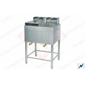 China Double Tank Deep Fryer With Stainless Steel Body For Restaurant supplier
