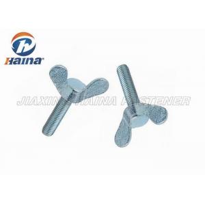 Yellow Zinc Plated Wing Bolt Round With Carbon Steel Material DIN 316 Custom