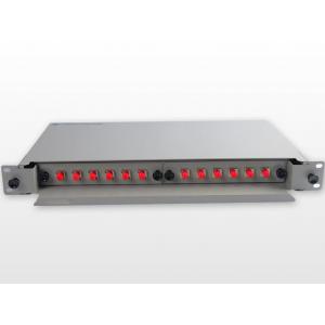 Rack Mount Fiber Patch Panel 12 Port 19′′ 1U FC Adapter Singlemode Metal Alloy