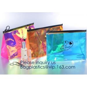 EVA High Quality Holographic neon New Design Custom PVC Jelly Bag Cosmetic Custom Make up Bag for Women BAGEASE PACKAGE