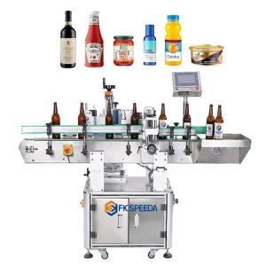China Fully Automatic Roll Type Vertical Round Bottle Labeling Machine with 25 pcs/min supplier
