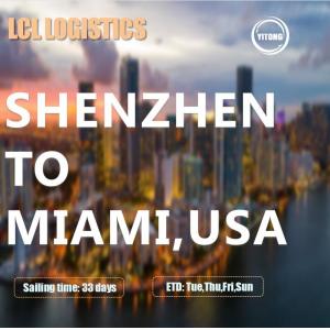 Direct Sailing LCL International Shipping Agent From Shenzhen To Miami USA