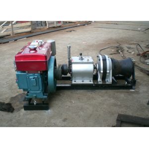 Cable Pulling Winches 5 Ton Variable Speed Diesel Power Winch For Tower Erection