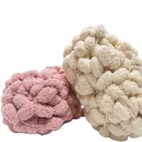 China Hoyia Hand Arm Knit Yarn 30M 150g 1/0.2NM POMPOM 100% Polyester Crochet Yarn For Blanket on sale