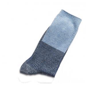 China custom wholesale women cotton glitter socks with silver yarns supplier