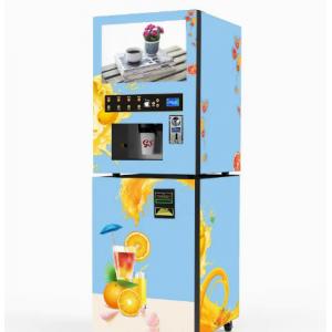 Self Service Food Orange Juice Vending Machine Coin Note Payment With Cooling System