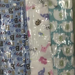 100% Cotton Flannel Baby Blanket 75cm * 120cm Cartoon Design Bale Packing