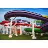 China Customized Color Spiral Fiberglass Water Slides Galvanized Carbon Steel Frame wholesale
