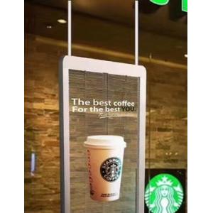 High transparency Curtain Wifi Poster Mess Transparent Glass Wall Led Display 32768pixel/㎡