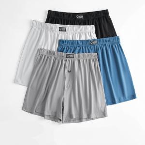 Lyocell Fabric Mens Gym Boxers Custom Breathable Woven Boxer Shorts