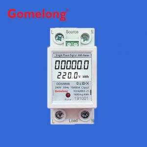 China DDS5558 2P single phase digital volt amp meter rs485 with backlight KWH,V,A,PF supplier