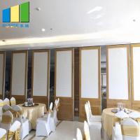 China Folding Wooden Operable Partition Wall Sound Proof Partition Door For Restaurant on sale