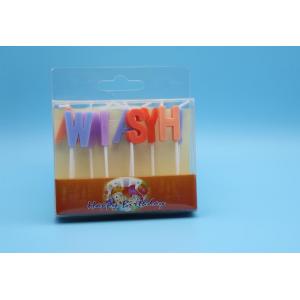 China Multi Colored Personalised Letter Birthday Candles For Cakes Decoration Eco Friendly supplier