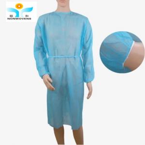 China FDA Disposable Isolation Gown SMS Non Woven Protective Gown With Elastic Knitted Cuffs supplier