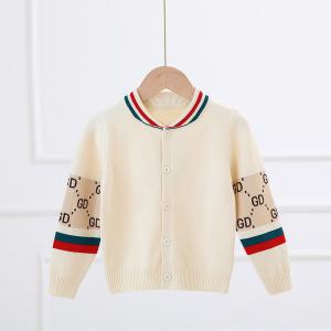 2023 new boys fall winter double viscose cotton sweater cartoon baby children knit Cardigan sweaters