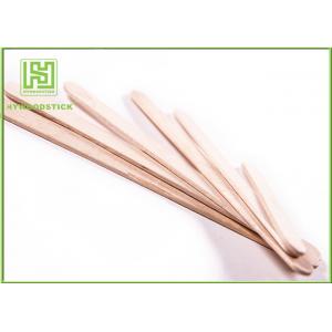 China Natural Color Long Ice Cream Wooden Sticks With 114mm Length Flat Edge supplier