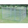 Galvanized Wire Outside Dog Cages For Large Dogs / Fully Enclosed Dog Kennel