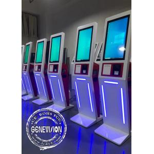 China 27 Inch Led Light Decor Self Service Touch Screen Kiosk Windows QR Scanner Printer supplier