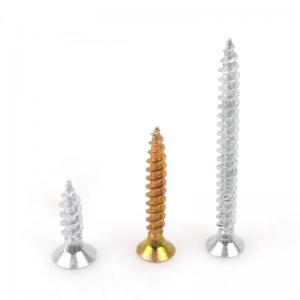 C1022 Yellow Zinc Drywall Screw Carbon Steel Flat End Round Head Galvanized Drywall Screws