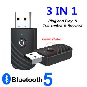 China TV PC Wireless USB Bluetooth Adapter 5.0 with 3 in 1 Audio Receiver Transmitter 3.5mm supplier