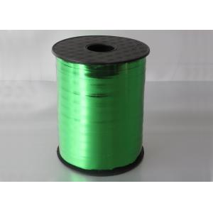 China Cake box 3 / 8 Width 250y  Length , Green Metallic Curling ribbon for Fruit basket supplier