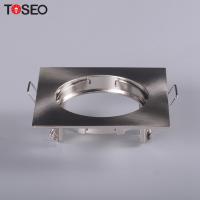 China Fixed Die Casting Aluminum Square LED Recessed Downlight Fixtures Satin Nickel on sale