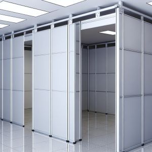 China Aluminum Track Moveable Wall Partition for Soundproofing Up To 43-50dB in Commercial Spaces wholesale