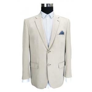 China Custom Mens Casual Blazer Jacket , Mens White Blazer Jacket Plus Size Beige supplier