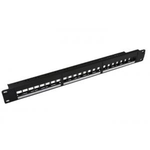 China 1RU Network Patch Panel C5e Blank Frame 24 Port Patch Panel Unloaded supplier