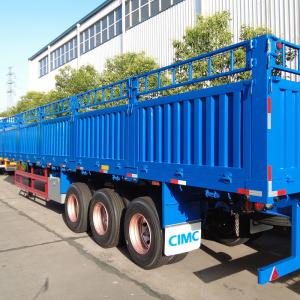 CIMC 3 Axles Truck Fence Cargo 60 Tons Semi Trailer With Container Twist Lock