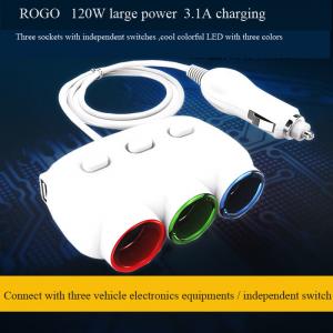 hot selling car cigarette lighter socket and plug with dual usb charger