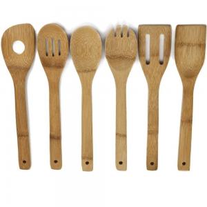 Stylish Design Bamboo Cooking Utensil Set No Plastic No Petrochemicals No Varnishes