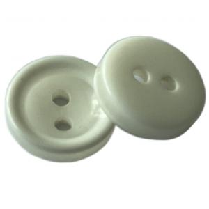 Shirt Round Plastic Buttons With Three Layers Pearl Effect Chalk Back 20L