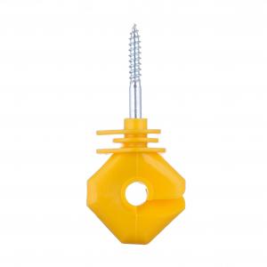 China Diamond Ring Insulator-Yellow Electric Fence Insulators Screw-In Ring Insulator supplier