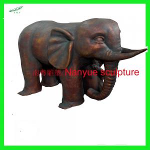 China customize size animal fiberglass statue large bronze elephant model as decoration statue in garden /square / shop/ mall supplier