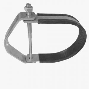 China Gold Electro Galvanized Steel Conduit Clamps TPE Cushioned Pipe Clamp SS316 supplier