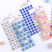 China Gold Heart Glitter Vinyl Stickers 2.5mm Die Cut Glitter Stickers For Scrapbooking on sale