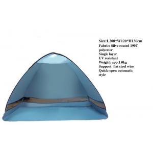 Outdoor Camping Automatic Pop Up Tent 200 X 120 X 130CM 190T Polyester Beach Awning