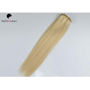 China Brazilian Golden Blonde Straight Clip In Human Extension For Woman supplier